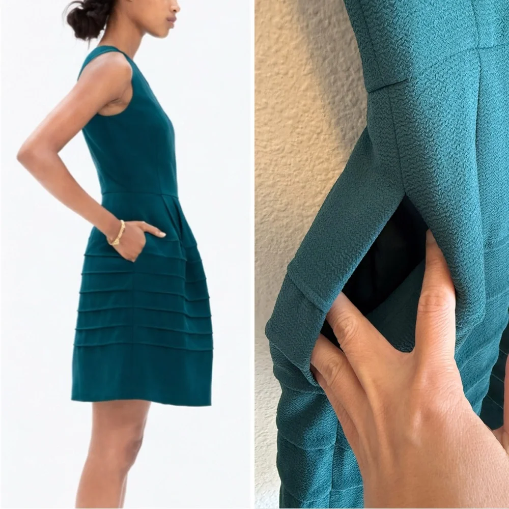 Madewell Midnight Mini Dress in Spruce Green – Size 0